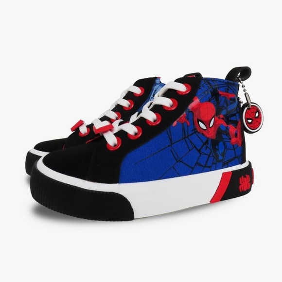 Ground Up Marvel spiderman blue white high top sneaker SIZE 5 toddler Shoe New - Picture 1 of 9